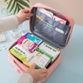 thumbnail image 2 of Portable Travel Medicine Pack Home First Aid Small Emergency Pack Drug Storage Bag, 2 of 7