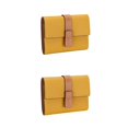 thumbnail image 1 of pitrice Leather Women Purse Rectangular Trifold for Zipper Hasp Stylish Card Holder Photo Folder Wallet Notecase Birthday Gift Yellow 2Set, 1 of 6