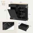 thumbnail image 3 of HOMCOM 10 Gallons Tilt Out Trash Cabinet, Kitchen Island w/ Drawers, Black, 3 of 10