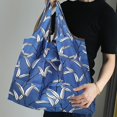 thumbnail image 4 of Waterproof Reusable Shopping Bag with Hidden Compartment, Foldable Nylon Tote for Groceries, Travel, Daily Use, 4 of 8