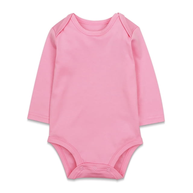MIASHUI Cache-Couche à Manches Longues pour Bébé en Coton une-Pièce, Rose, 18-24 Mois