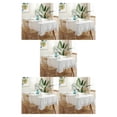 thumbnail image 1 of Baohd Durable And Easy To Wash Tablecloth With Vintage Style Rectangular Table Tablecloth Cotton Dining Tablecloth Table Cover white 90*90CM 5Set, 1 of 6