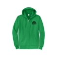 thumbnail image 1 of Gravity Outdoor Co. Zip-Up Hoodie - Clover Green - Black Logo - Small, 1 of 2