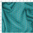 thumbnail image 4 of Soimoi Green Silk Fabric Stripe & Love Text Printed Fabric 1 Yard 44 Inch Wide, 4 of 5