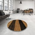 thumbnail image 3 of Ahgly Company Tapis d'Intérieur Ronds Abstraits Sedona Brun, Tapis de Zone Abstraits, 3 Pieds Rond, 3 of 6