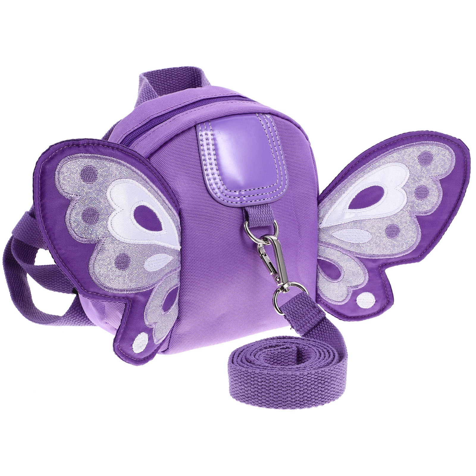 WASHWEPE 1 Ensemble Sac à Dos pour Tout-Petit Assurance Sécurité Sac à Dos Anti-Perte Polyester Harnais Violet Design Activités Intérieures