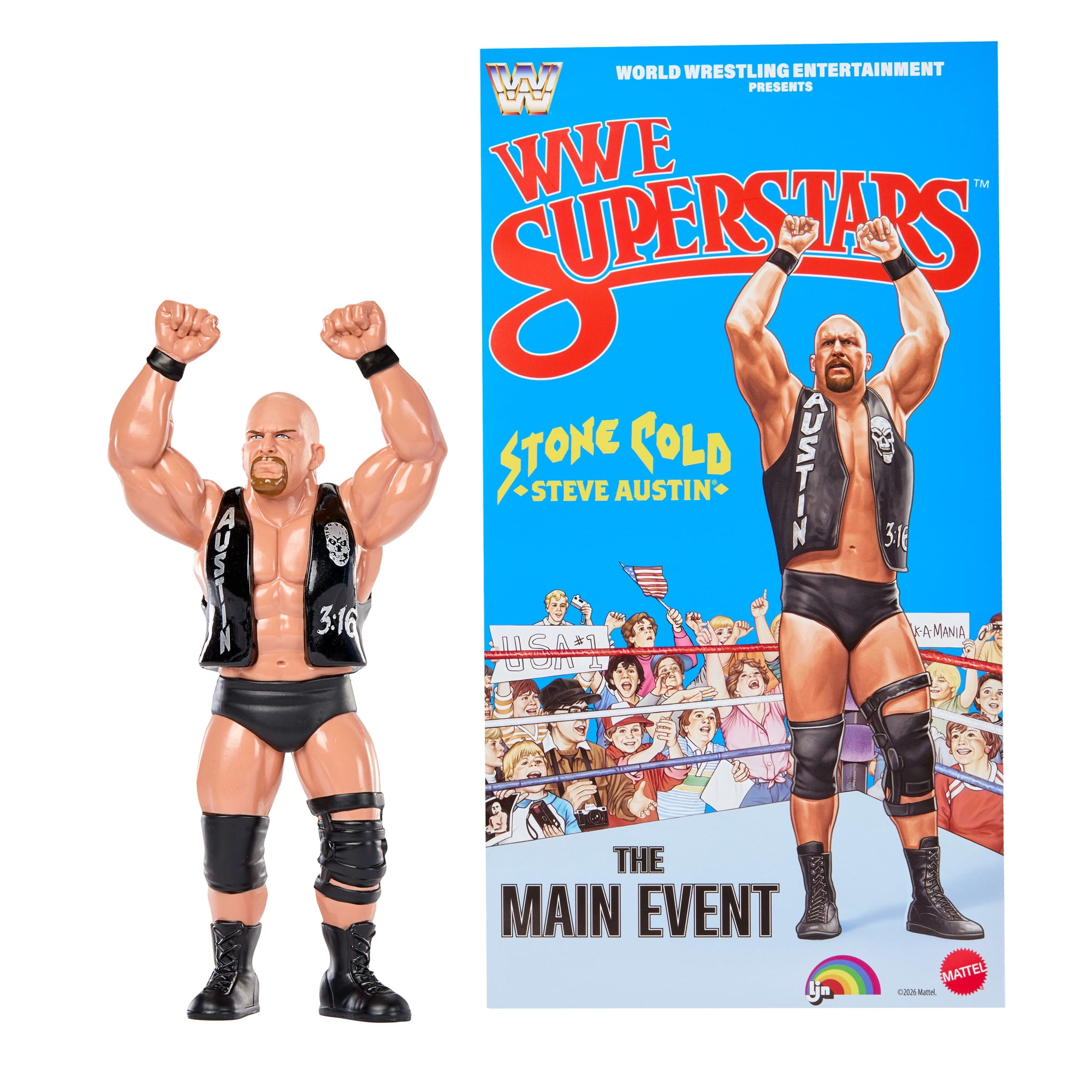 LJN WWE Superstars “Stone Cold” Steve Austin Action Figure, 1980s