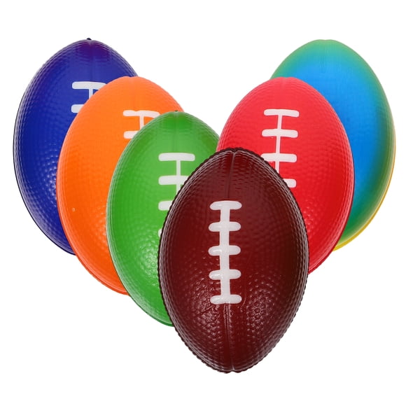 MOVTOTOP 6 Pcs Mini Cadeaux de Fête de Rugby Football avec Matériau PU pour des Détails Réalistes et une Utilisation Amusante Assortis