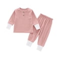 thumbnail image 2 of NJDVHB Ensembles d'Hiver pour Tout-Petits, Ensembles d'Automne pour Garçons Tout-Petits, Ensemble de Pyjama pour Garçons Filles, Hauts Unis à Manches Longues à Col Rond pour Tout-Petits Pantalons, Rose, 110, 2 of 3