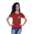 thumbnail image 1 of Moomaya T-shirt à Col Rond pour Femmes à Manches Courtes avec Poche Appliquée à Paillettes - RY, 1 of 6