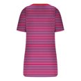 thumbnail image 4 of Birdeem Mode Blouses Imprimées Rayées pour Femmes T-Shirt à Boutons Manches Courtes Col Rond, 4 of 9