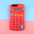 thumbnail image 2 of Pompotops Basic Standard Calculators Mini Digital Desktop Calculator With 8-Digit LCD Display, Battery Solar Power Smart Calculator Pocket Size For Home School For Kids Clearance, 2 of 3