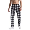 thumbnail image 2 of asjyhkr Mens Pajama Pants Drawstring Elastic Waist Lightweight Lounge Trousers with Pockets, 2 of 6