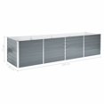thumbnail image 5 of vidaXL Garden Raised Bed Galvanised Steel 320x80x77 cm Grey, 5 of 5