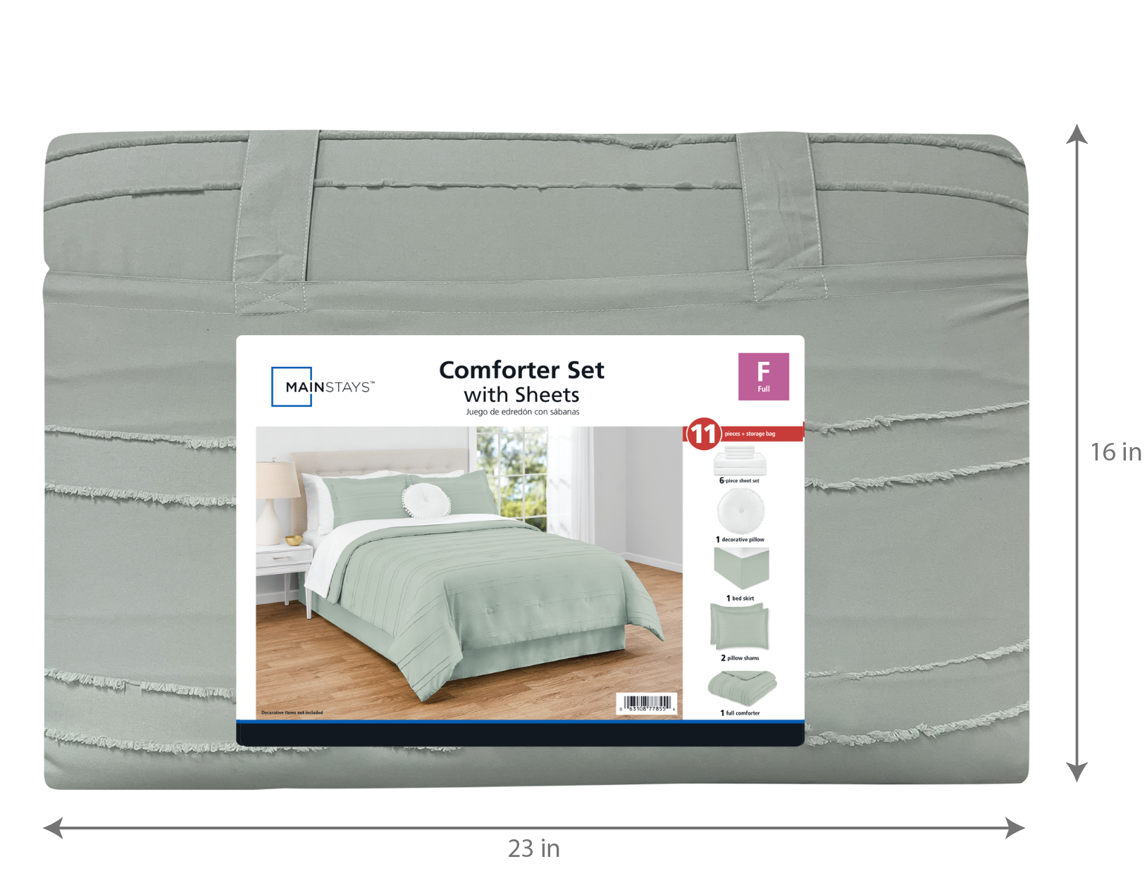Mainstays Ensemble de lit 11 pieces Soft Sea, double