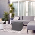thumbnail image 3 of Gouchee Home Cube Soleil Outdoor/Indoor Charcoal Ottoman Pouf – Waterproof Cube Pouf with Polystyrene Bead Filling, Lightweight Modern Seating for Patio, Deck, or Living Room, 3 of 5