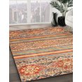thumbnail image 2 of Ahgly Company Tapis d'Intérieur Carrés Abstraits Rouge Châtaigne, Tapis de Zone Abstraits, 4 Pieds Carré, 2 of 6