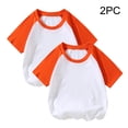 thumbnail image 2 of vdgthytj 2 Pack Kids Summer Raglan T-Shirts Girls Boys Color Block Crewneck Short Sleeve Casual Basic Tops Tees, 2 of 5