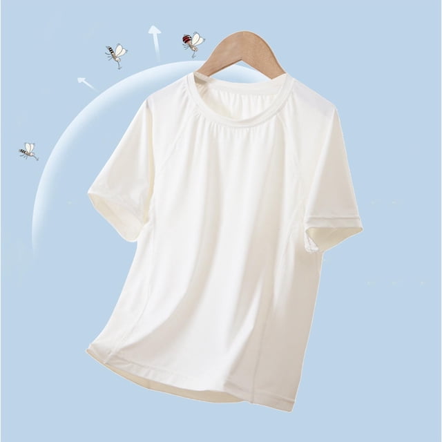 hengsof T-Shirt de Sport d'Été pour Filles en Soie Glacée Confortable et Respirant à Manches Courtes Col Rond Haut Évacuant l'Humidité T-Shirt de Sport