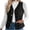 Black Fleece Vests for Women, variant on Nfurl Quilted Vests for Women Warm Fleece Lined Base Layer Vest Comfy Solid Color Button Sleeveless Jacketes Casual Outerwear Fall Fashion Black M