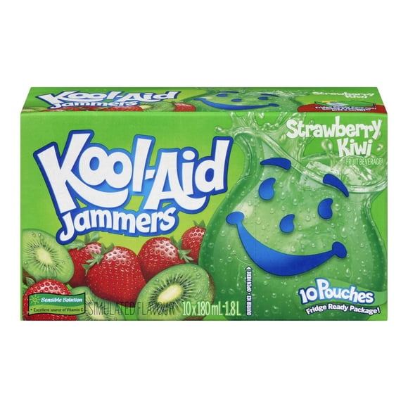 Kool-Aid Jammers, Strawberry Kiwi 10X180ML