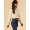 thumbnail image 4 of INSPIRE CHIC Veste Moto Courte en Faux Suède pour Femme à Col Rabattu, 4 of 6