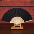 thumbnail image 3 of (2-Pack) Rinsvye Solid Fan Folding Dot Paper Fans Party Wedding Hand Dance Wedding Fans Held Silk Pattern Color Wooden Fans Bulk Tools & Home Improvement, 3 of 4