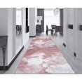 thumbnail image 2 of LaDole Rugs Tapis Rose Blanc Rouge Abstrait Rustique Moderne Motif Marbre pour Salon Chambre Couloir Coureur Tapis, 2 of 7