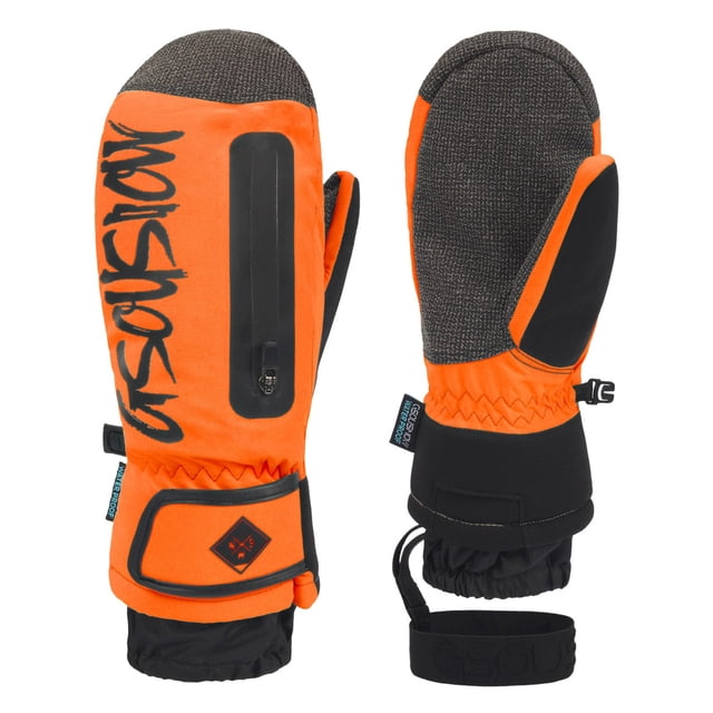 Fgnfyis Gants de Ski avec Protection Intégrée du Poignet Résistants à l'Eau pour le Planche à Neige et les Sports de Ski Rouge