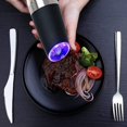 thumbnail image 2 of Gravity Electric Salt Ginder Pepper Grinder, Automatic Pepper and Salt Mill Grinder Battery-Operated with Adjustable Coarseness, LED Light, One Hand Operated, 2 of 9