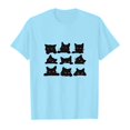 thumbnail image 4 of MIASHUI T-Shirts pour Filles à Col Rond à la Mode, Amples et Décontractés, à Manches Courtes, pour le Quotidien et les Activités, 4 of 4