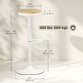 thumbnail image 3 of HOMCOM Wooden Bar Stools Set of 2 Adjustable Swivel Barstools Natural White, 3 of 10