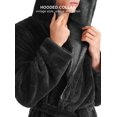 thumbnail image 2 of Men's Hooded Fleece Plush Soft Shu Velveteen Robe Full Length Long Bathrobe, 2 of 6