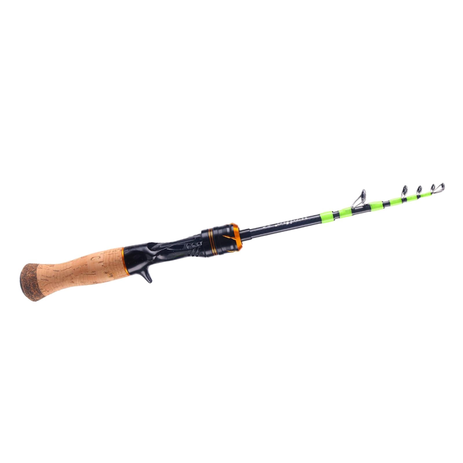 Almencla Telescopic ing Rod Durable Anti Slip Handle for Bass Ponds ing Gears Green Butt