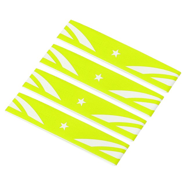 Unique Bargains 9.8'x0.7' Badminton Racket Head PU Protector Sticker Racquet Guard Tape, Light Yellow 4 Pack