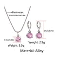 thumbnail image 3 of Becaristey Boucles d'Oreilles Collier Mis Large Applicable Occasions Élégant et à la Mode Léger et Confortable Rouge, 3 of 6