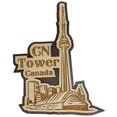thumbnail image 1 of Printtoo Souvenir Gift Collectibles CN Tower Canada Engraved Wooden Fridge Magnet, 1 of 1