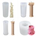 thumbnail image 2 of 3D Candle Silicone Mold Roman Column Shape  Ancient Greek Pillar Candle Mold  Diy Candle Plaster Soap Craft Making Tool, 2 of 5