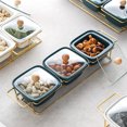 thumbnail image 4 of fastboy Snacks Platter Tray w/ Lid Serving Storage Snacks Appetizers Nuts Easy Bowl Green Set 6, 4 of 6