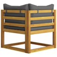 thumbnail image 5 of vidaXL 4 Piece Garden Lounge Set with Cushion Solid Acacia Wood, 5 of 5