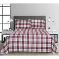 thumbnail image 2 of Ensemble de draps imprimés 3 pièces Swift Home, carreaux rouges, format simple, 2 of 3