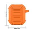 thumbnail image 5 of Earphone Case Silicone Cover Wireless Headphone Case Shell Replacement for AirPods 1/2, Orange, 5 of 5