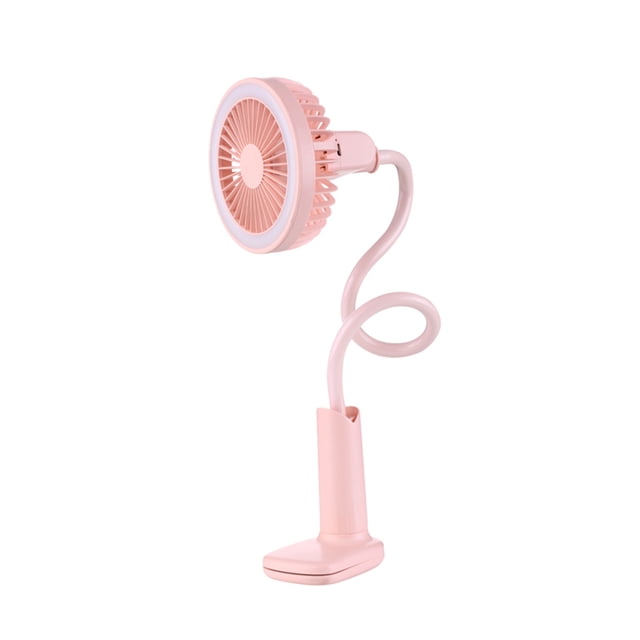 Clip on Fan 360° Rotation Rechargeable Mini Fan Personal Fan with Light for Home