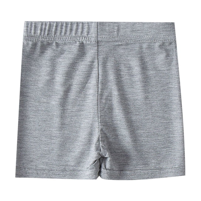 WEAIXIMIUNG Stick On Bra Kids Girls Dance Shorts Solid Color Breathable Bike Shorts