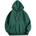 thumbnail image 1 of MIASHUI Men's Basic Pullover Hoodie with Front Pocket and Adjustable Drawstring, Comfortable Casual Wear for Everyday Use Green,M, 1 of 4