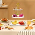 thumbnail image 3 of Rvkxad 3-Tier Cupcake Stand, Rectangular Plastic Serving Tray for Parties and Events, Tiered Dessert Display, Cake Stand, 3 of 5