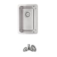 thumbnail image 1 of Stylish Dual Mount 12 ½" Stainless Steel Single Bowl Kitchen Sink with Strainer S-409T, 1 of 13