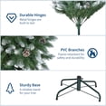 thumbnail image 3 of BeesClover 4.5/6/7.5/9FT Pre-Lit Artificial Christmas Tree,Christmas Pine Tree with Pine Cones,150 LEDs & 352 Tips - Hinged Stand PVC Holiday Trees Decor for Home/Office/Party, 3 of 8