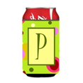 thumbnail image 1 of Carolines Treasures CJ1010-PCC Lettre P Monogramme Initial - Boîte Verte Ou Biberon, 1 of 1