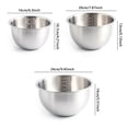 thumbnail image 2 of Stainless Steel Mixing Bowl with Measurement Scale for Baking Cooking and Kitchen Prep Durable Multipurpose Utility Basin, 2 of 3